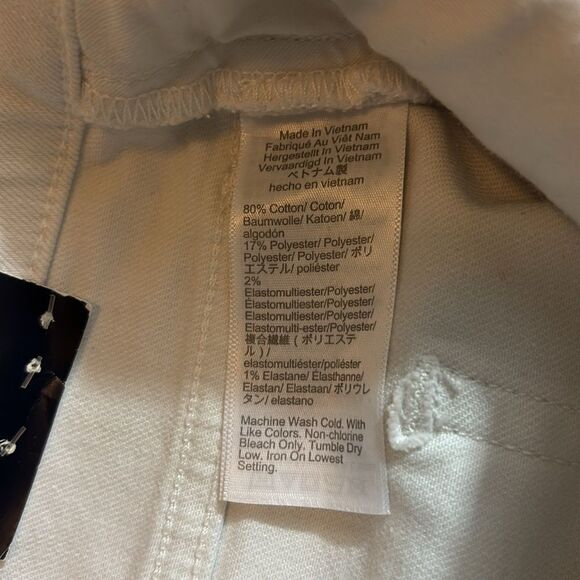 NEW J. CREW Stovepipe White Jeans 34 signature stretch - Picture 5 of 6